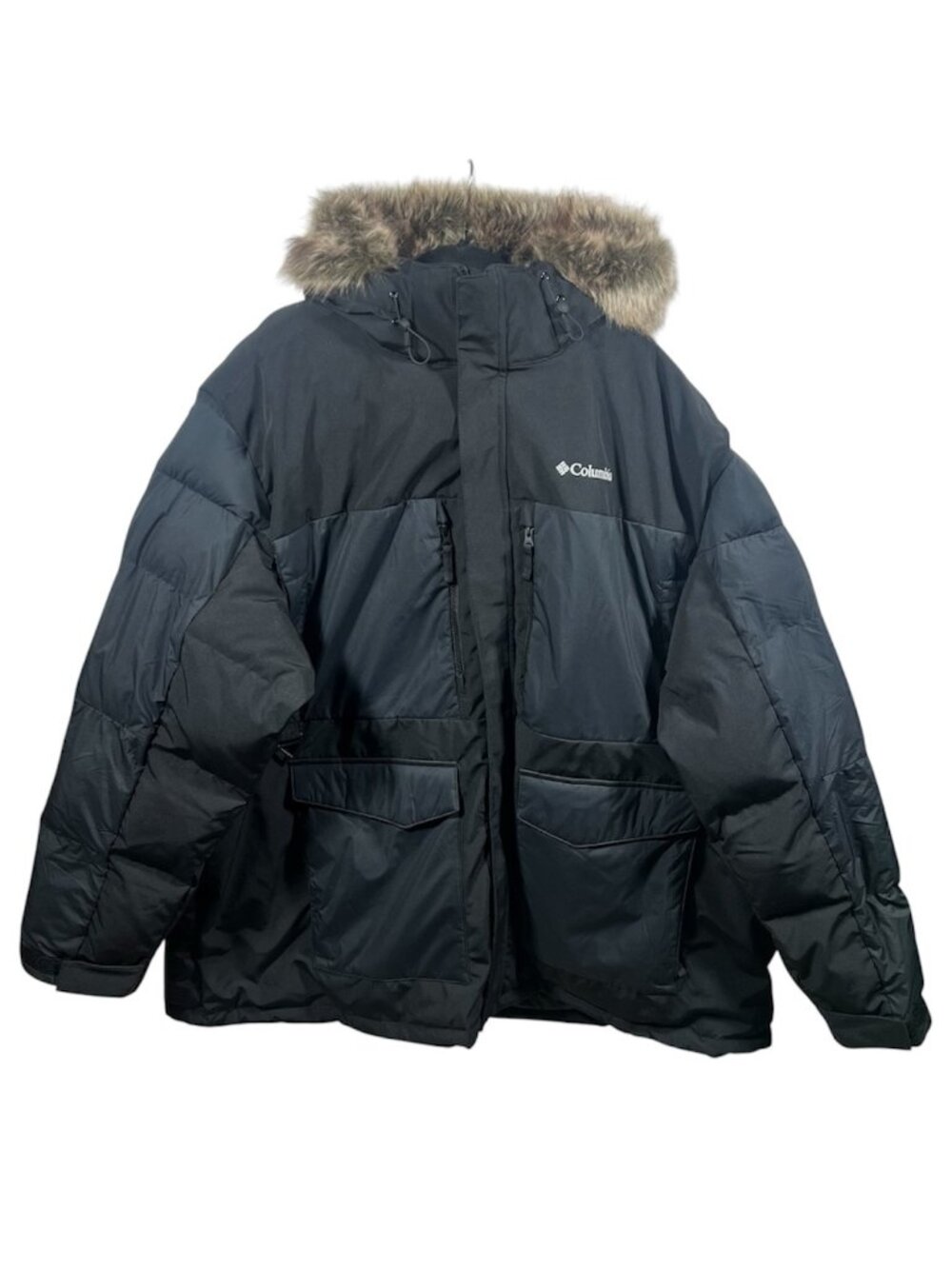 Columbia Coat Men Marquam Peak Fusion II Hooded Parka Omni Heat Gold 4X Outdoor